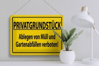 Blechschild 40x30cm PRIVATGRUNDSTÜCK abl. von Müll verboten