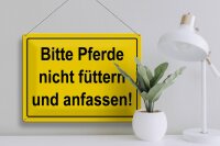 Blechschild Hinweis 40x30cm Bitte Pferde nicht füttern
