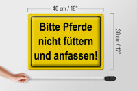 Blechschild Hinweis 40x30cm Bitte Pferde nicht füttern