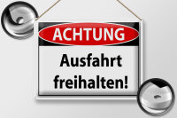 Blechschild Hinweis 40x30cm Achtung Ausfahrt freihalten