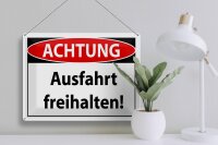 Blechschild Hinweis 40x30cm Achtung Ausfahrt freihalten
