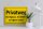 Blechschild  Hinweis 40x30cm Privatweg gelbes