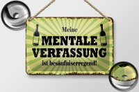 Blechschild Alkohol 18x12cm meine mentale Verfassung ist