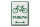 Blechschild Hinweis 30x40cm Fahrrad Parking weiß- grünes