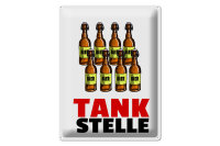 Blechschild Alkohol 30x40cm Tankstelle (Bierflaschen)