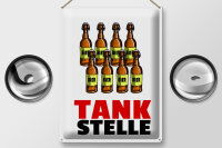 Blechschild Alkohol 30x40cm Tankstelle (Bierflaschen)
