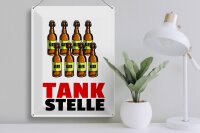 Blechschild Alkohol 30x40cm Tankstelle (Bierflaschen)