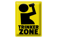 Blechschild Alkohol 30x40cm Trinkerzone