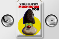 Blechschild Spruch 30x40cm You lucky mushroom you