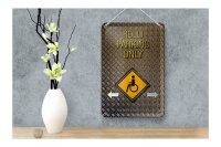 Blechschild Spruch 12x18cm Parken Rolli parking only