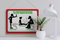 Blechschild Hinweis 40x30cm WC-Gebrauchsanweisung