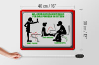 Blechschild Hinweis 40x30cm WC-Gebrauchsanweisung