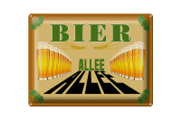 Blechschild Alkohol 40x30cm Bier Allee