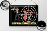 Blechschild Essen 40x30cm Auftragsgriller Fleisch