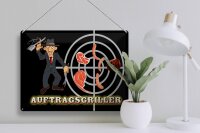 Blechschild Essen 40x30cm Auftragsgriller Fleisch