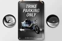 Blechschild Spruch 12x18cm trike parking only all others