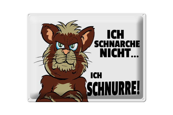 Blechschild Spruch 30x40cm ich schnarche nicht ich schnurre