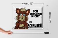 Blechschild Spruch 30x40cm ich schnarche nicht ich schnurre