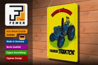Blechschild Spruch 30x40cm echte Männer fahren Traktor
