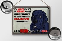 Blechschild Hinweis 40x30cm ich kaufe nichts Mein Hund weiß