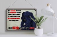 Blechschild Hinweis 40x30cm ich kaufe nichts Mein Hund weiß