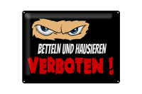 Blechschild Hinweis 40x30cm Betteln und Hausieren verboten