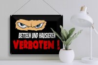 Blechschild Hinweis 40x30cm Betteln und Hausieren verboten