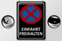 Blechschild Hinweis 30x40cm Einfahrt freihalten