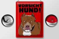 Blechschild Hinweis 30x40cm Vorsicht Hund