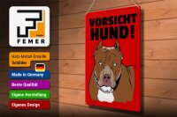 Blechschild Hinweis 30x40cm Vorsicht Hund