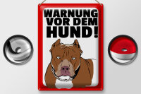Blechschild Hinweis 30x40cm Warnung vor dem Hund