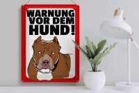 Blechschild Hinweis 30x40cm Warnung vor dem Hund