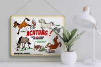 Blechschild Hinweis 40x30cm Achtung keine Hunde auf Weide