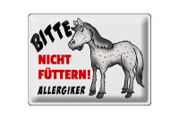 Blechschild Hinweis 40x30cm Bitte nicht füttern Pferd