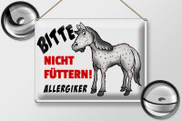 Blechschild Hinweis 40x30cm Bitte nicht füttern Pferd