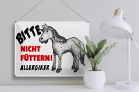 Blechschild Hinweis 40x30cm Bitte nicht füttern Pferd