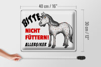 Blechschild Hinweis 40x30cm Bitte nicht füttern Pferd