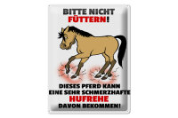 Blechschild Pferd 30x40cm Bitte nicht füttern Hufrehe