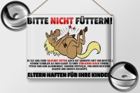 Blechschild Pferd 40x30cm Bitte nicht füttern Eltern haften