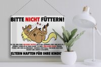 Blechschild Pferd 40x30cm Bitte nicht füttern Eltern haften