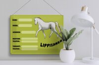 Blechschild Pferd 40x30cm Lippizaner Angaben Name Besitzer