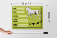 Blechschild Pferd 40x30cm Lippizaner Angaben Name Besitzer