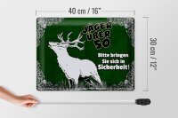 Blechschild Jäger 40x30cm über 50 bringen Sie sich in