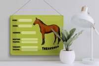Blechschild Pferd 40x30cm Thrakener Name Besitzer Rasse