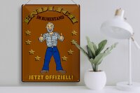 Blechschild Spruch 30x40cm Rentner Endlich im Ruhestand