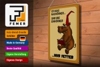 Blechschild Tiere 30x40cm mag Nashörner sind wie Einhörner