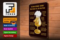 Blechschild Alkohol 30x40cm 10 Gründe Bier besser als Frau