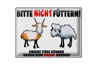 Blechschild Hinweis 40x30cm bitte nicht füttern...