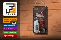Blechschild Spruch 12x18cm Huhn country Fried Chicken