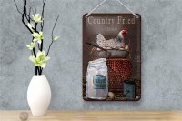 Blechschild Spruch 12x18cm Huhn country Fried Chicken